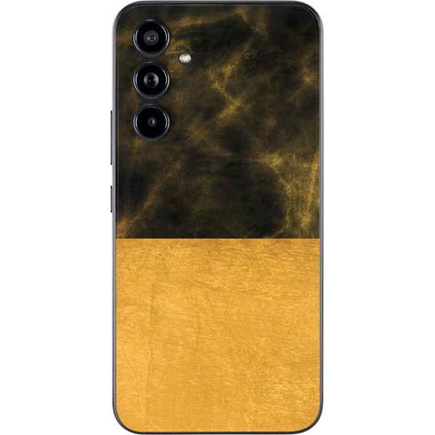 Black and Gold Split Marble Galaxy A54 5G Skin